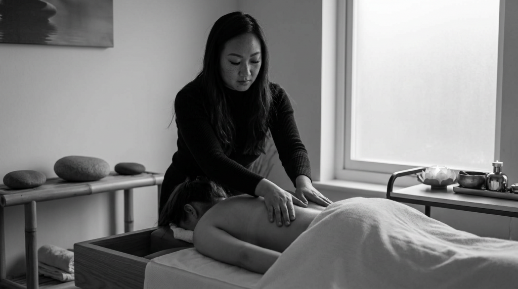 image ostéopathe Aurélie Chhoeung massage